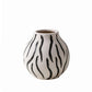 Vase Rond Blanc Motifs Décoratifs