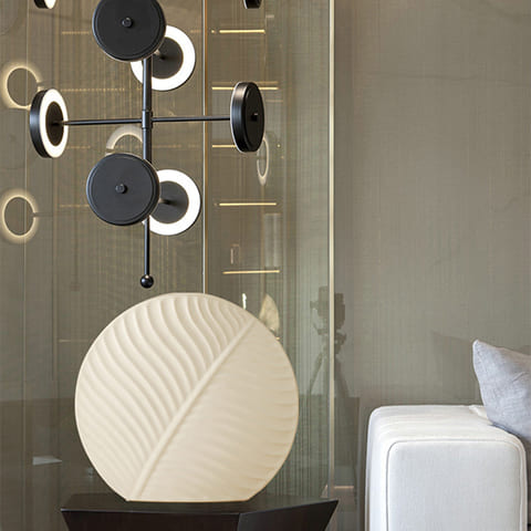 Vase Original Rond Motif Feuille