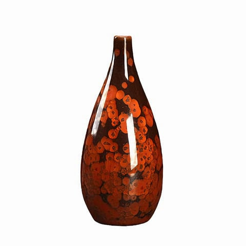 Vase Rouge et Noir Effet Porcelaine