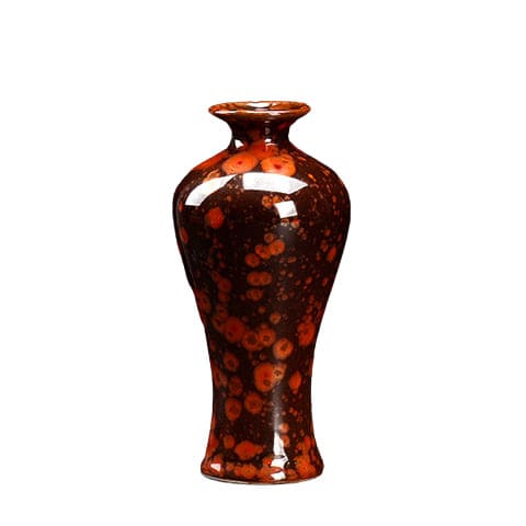 Vase Rouge et Noir Effet Porcelaine