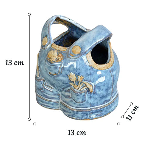 Vase Salopette Bleue Créatif