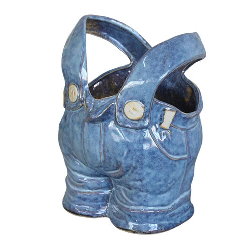 Vase Salopette Bleue Créatif