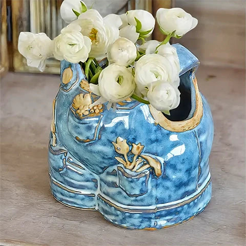 Vase Salopette Bleue Créatif