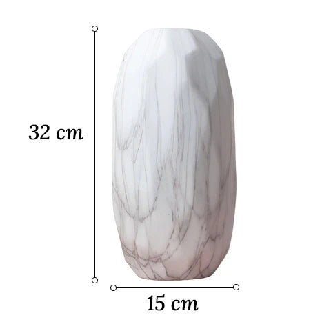 Vase Sculpté Motif Marbre