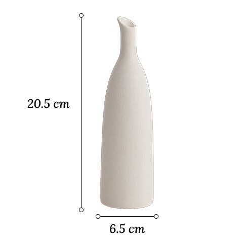 Vase Simple Blanc ou Abricot