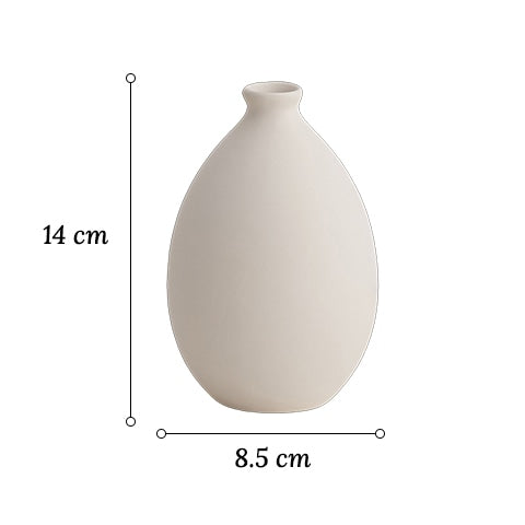 Vase Simple Blanc ou Abricot