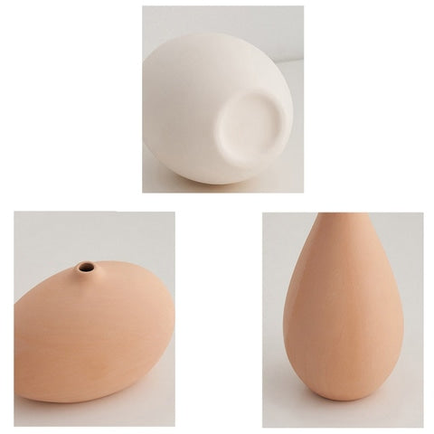 Vase Simple Blanc ou Abricot