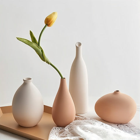 Vase Simple Blanc ou Abricot