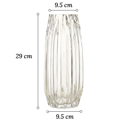Vase Simple Incurvé Vert ou Transparent