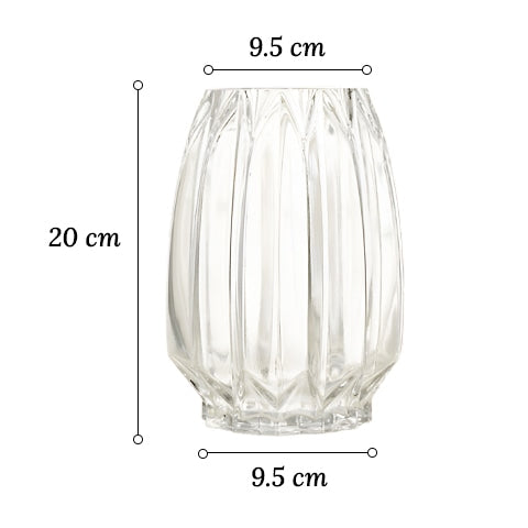Vase Simple Incurvé Vert ou Transparent