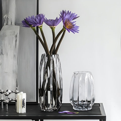 Vase Simple Incurvé Vert ou Transparent