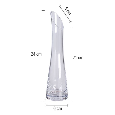 Vase Soliflore Bec Biseauté Translucide Coloré