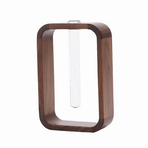 Vase Soliflore Cadre Rectangulaire en Noyer