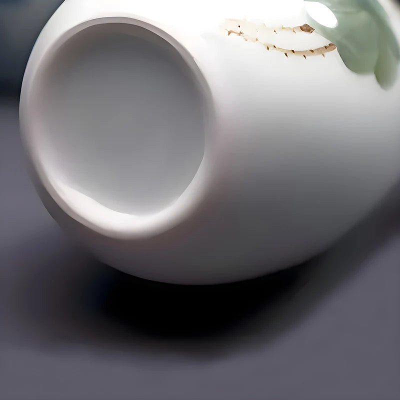 Vase Soliflore Chinois Motif Fleurs