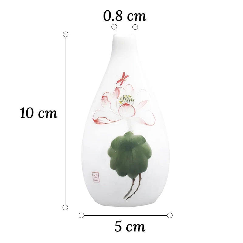 Vase Soliflore Chinois Motif Fleurs