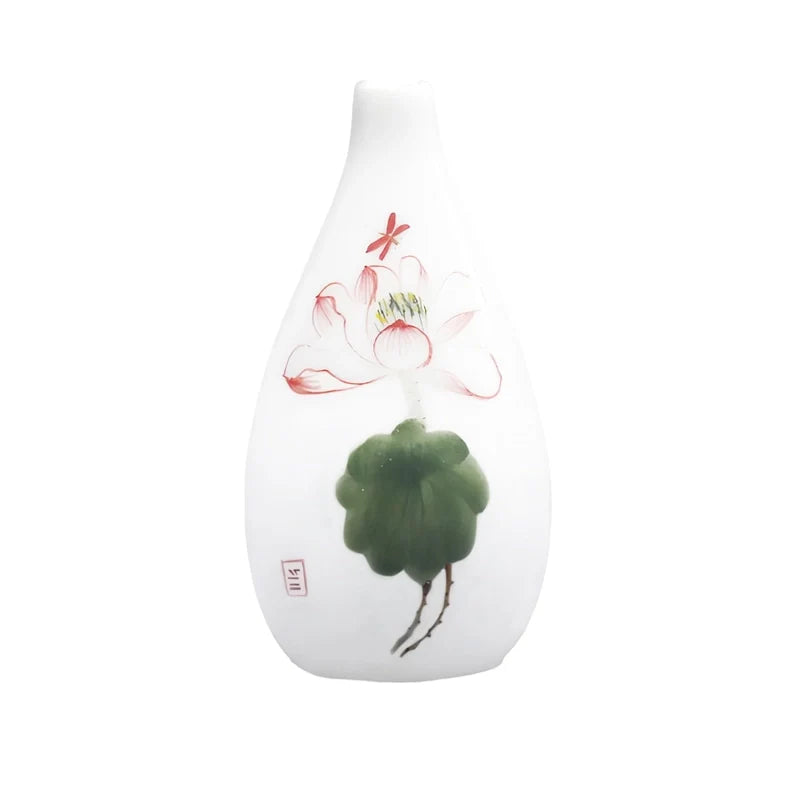 Vase Soliflore Chinois Motif Fleurs