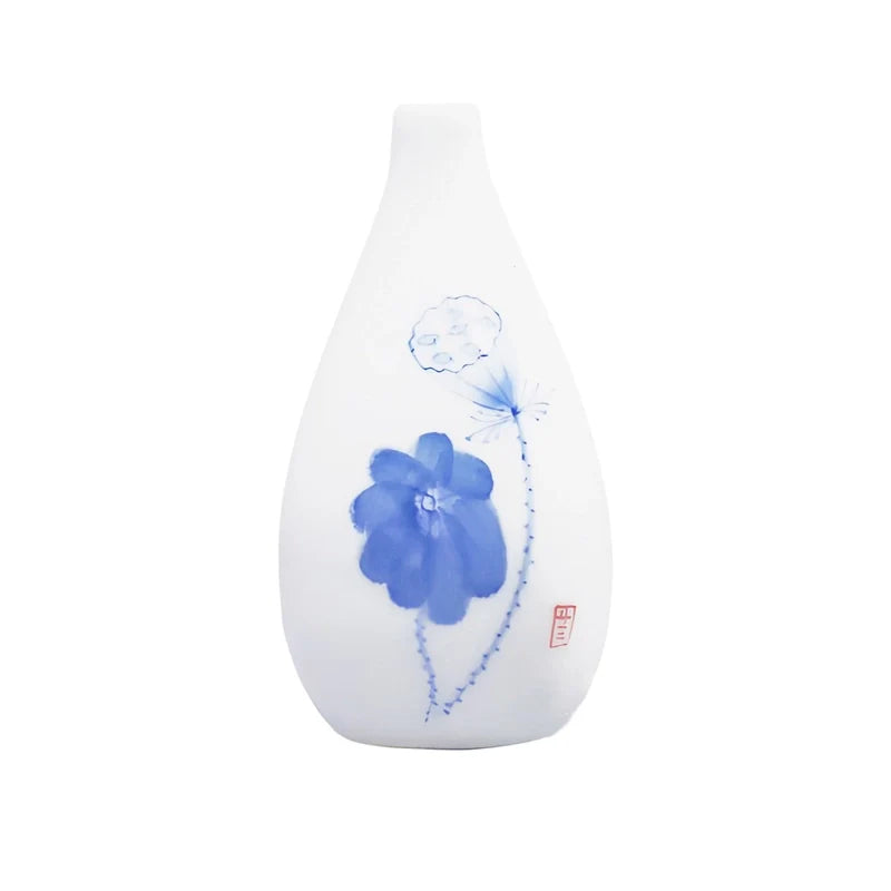 Vase Soliflore Chinois Motif Fleurs