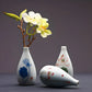 Vase Soliflore Chinois Motif Fleurs