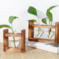 Vase Soliflore Cœur Encadrement Bois