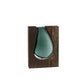 Vase Soliflore Design Rectangulaire en Verre Vert