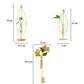Vase Soliflore Encadrement Feuille Gold