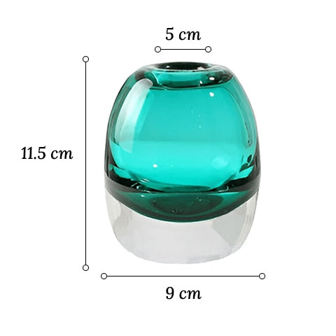 Vase Soliflore Ovale Bleu Translucide