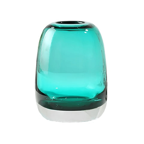 Vase Soliflore Ovale Bleu Translucide