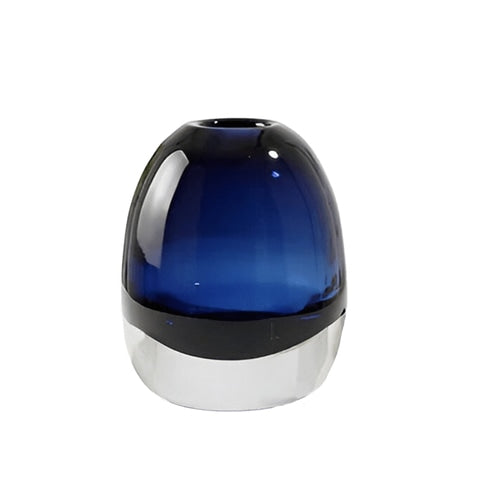 Vase Soliflore Ovale Bleu Translucide