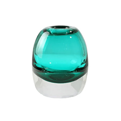 Vase Soliflore Ovale Bleu Translucide
