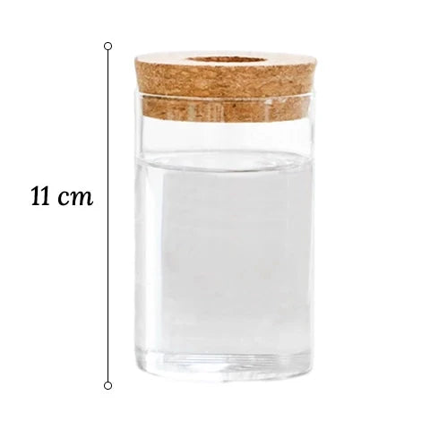 Vase Soliflore Transparent Bouchon Liège