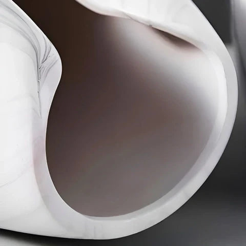 Vase Somptueux Col Ouvert Couleur Marbre