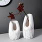Vase Somptueux Col Ouvert Couleur Marbre