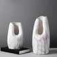 Vase Somptueux Col Ouvert Couleur Marbre