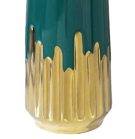 Vase Somptueux Motif Stalagmites Dorées