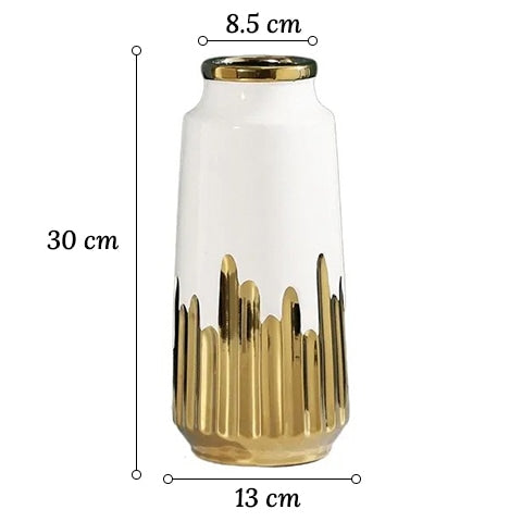 Vase Somptueux Motif Stalagmites Dorées