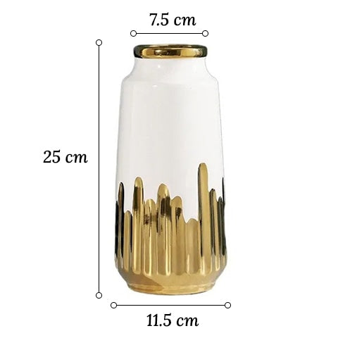 Vase Somptueux Motif Stalagmites Dorées