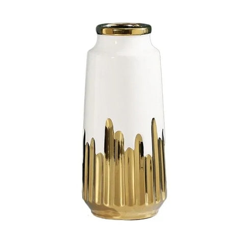 Vase Somptueux Motif Stalagmites Dorées