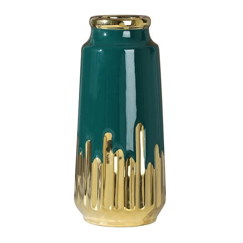 Vase Somptueux Motif Stalagmites Dorées