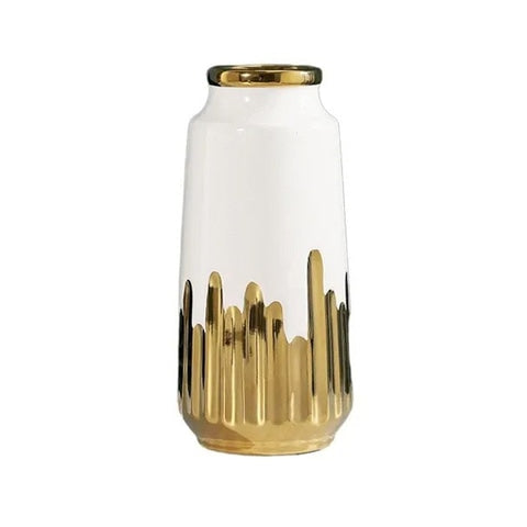 Vase Somptueux Motif Stalagmites Dorées