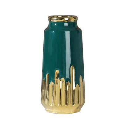 Vase Somptueux Motif Stalagmites Dorées