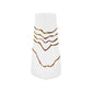 Vase Sophistiqué Polygone Blanc et Doré