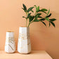 Vase Sophistiqué Polygone Blanc et Doré