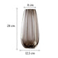 Vase Strié Coloré Marron Transparent