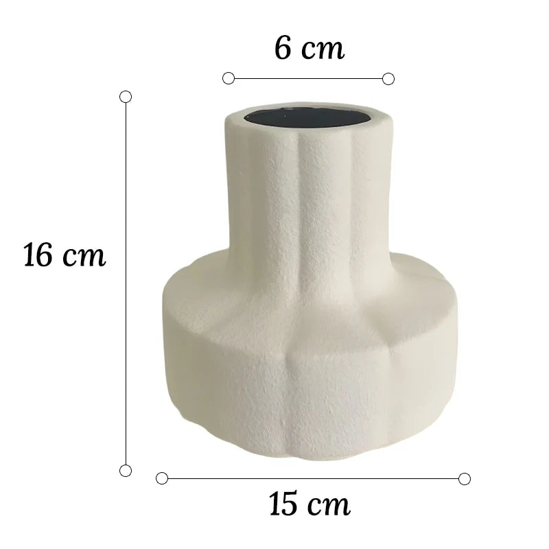 Vase Structuré Décoratif Crème