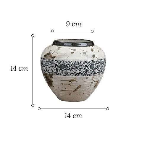 Vase Tacheté Décoration Florale