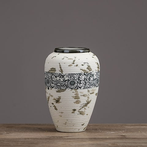 Vase Tacheté Décoration Florale