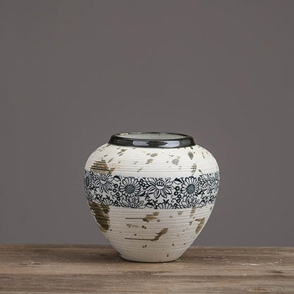 Vase Tacheté Décoration Florale