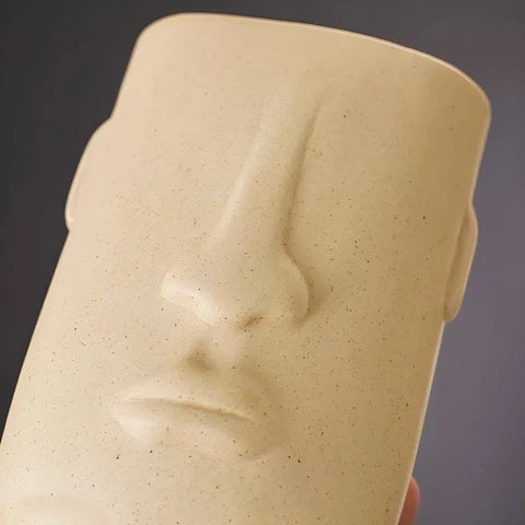 Vase Tendance Visage Moai Créatif