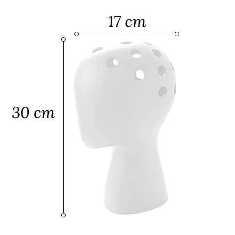 Vase Tête Abstraite Ornement Floral