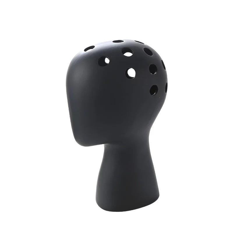 Vase Tête Abstraite Ornement Floral